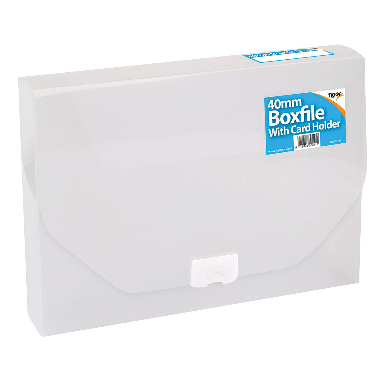 40mm Boxfile With Clip Closure - Clear