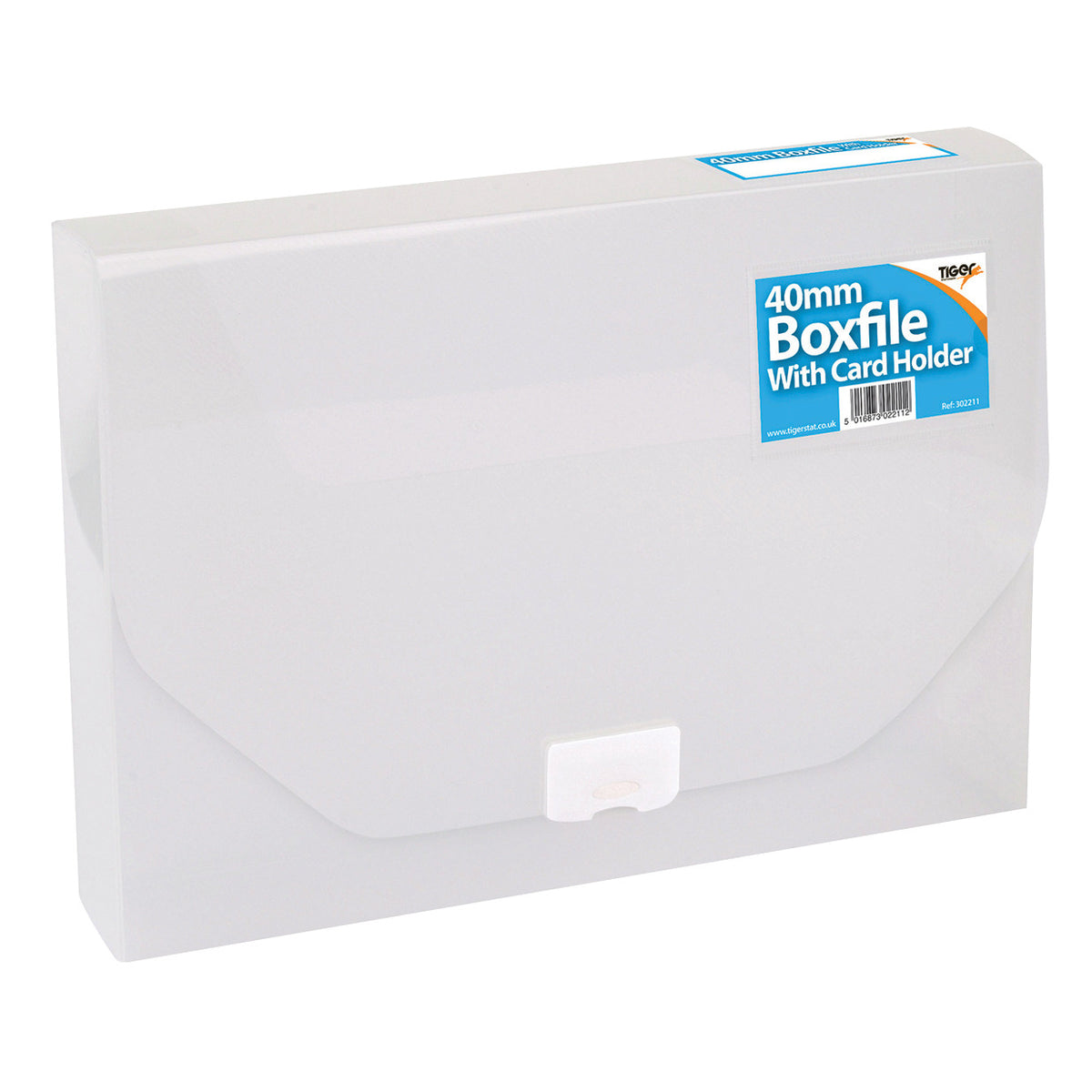 40mm Boxfile With Clip Closure - Clear
