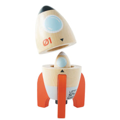 Magnetic Rocket Duo & Wooden Toy Plane Set of 2