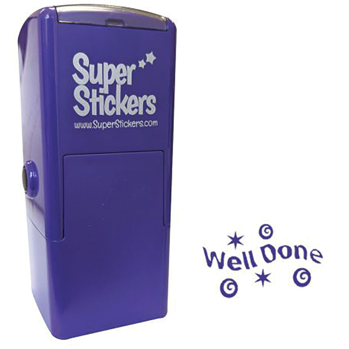 Well Done Swirls Purple Stamper -- Each