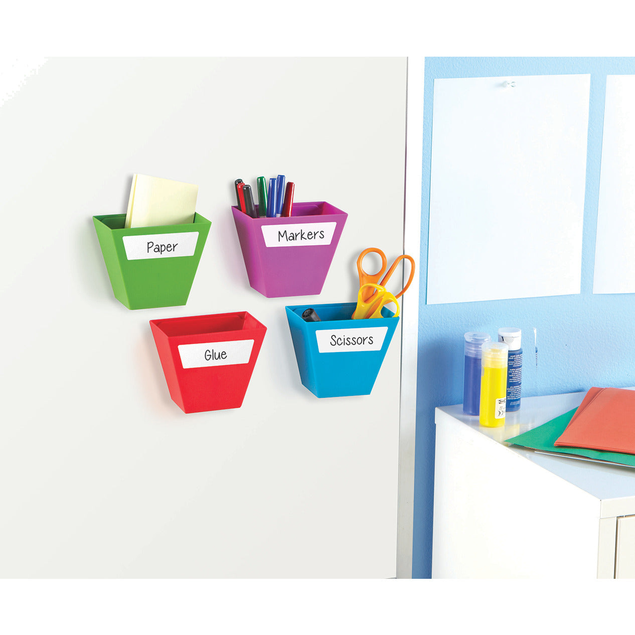 Magnetic Create-A-Space_x001a_ Storage Bins- 4 Bins