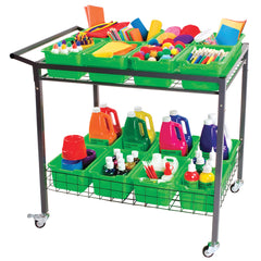 Craft Trolley With Storage Shelves And Tubs
