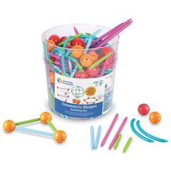 Geometric Shapes Building Set Set of 170 Pieces In A Plastic Tub