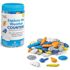 Learning Resources Explore The Weather Counters Set of 72 In A Plastic Tub
