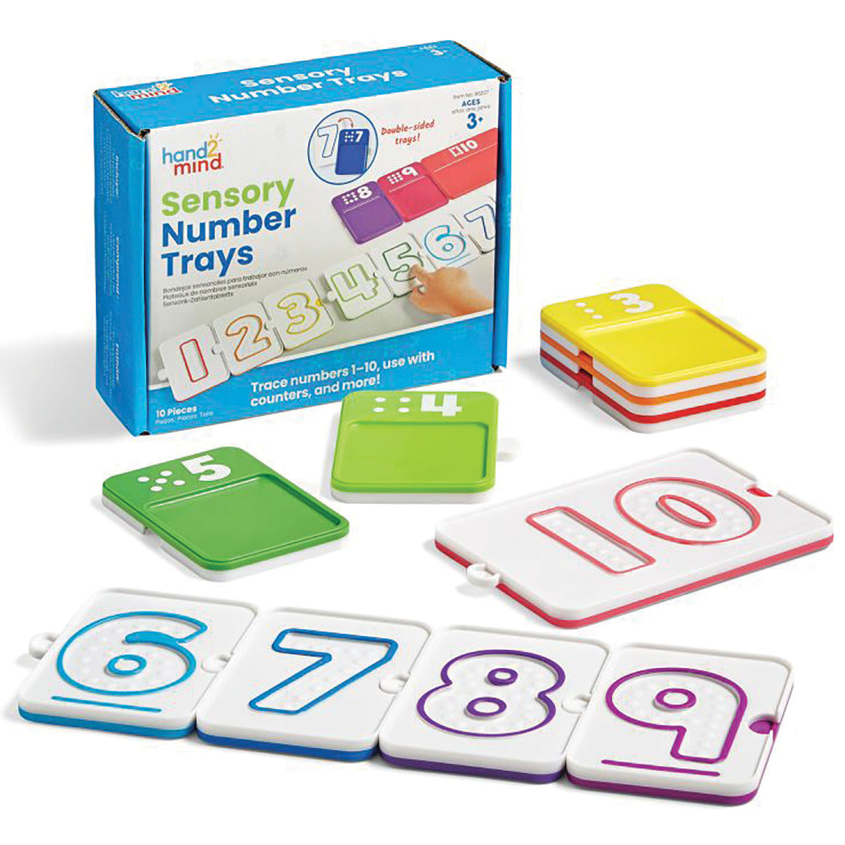 Learning Resources Sensory Number Trays 10 Piece Set