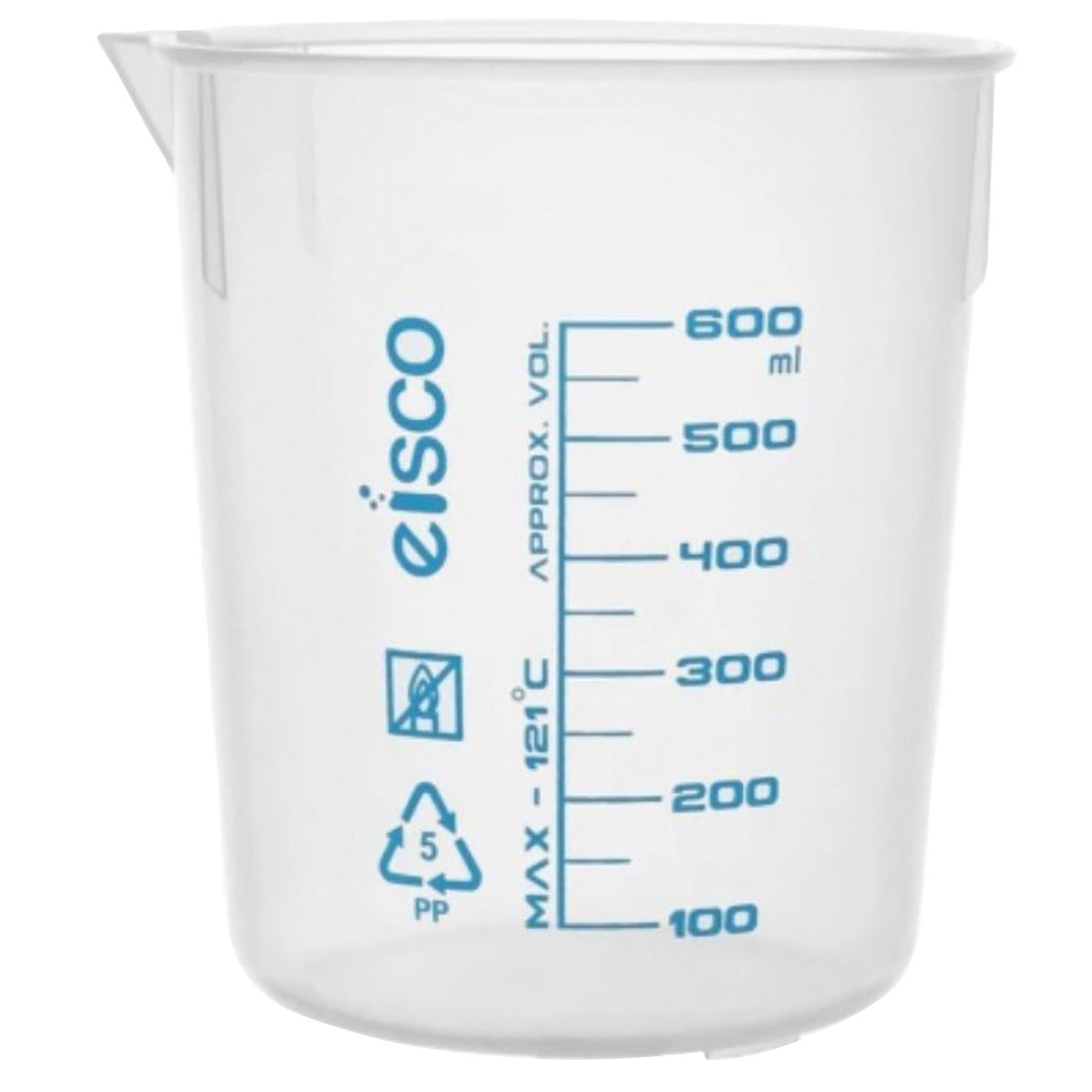 Polypropylene Beaker 600ml Pack 10