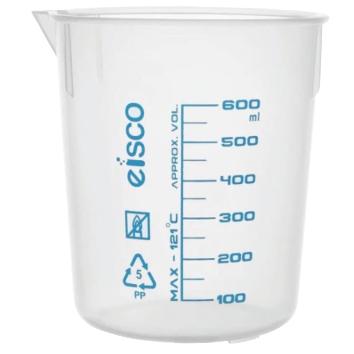 Polypropylene Beaker 600ml Pack 10