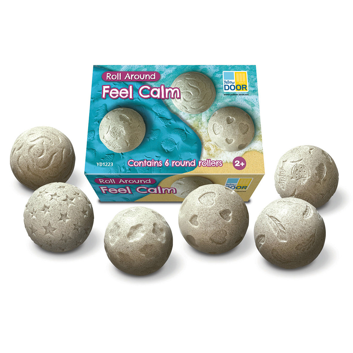 Roll Around _x001a_ Feel Calm 
 Rollers Contains 6 Round Rollers
 Size 45mm