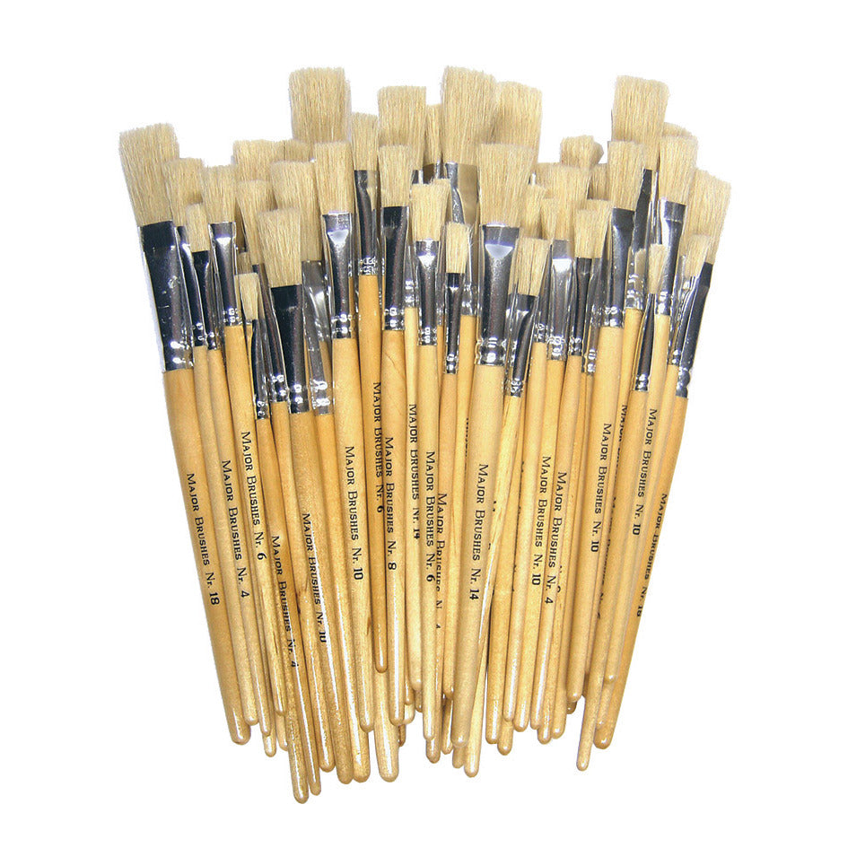 Brushes Hogs Hair Pack 60 Asst Flat