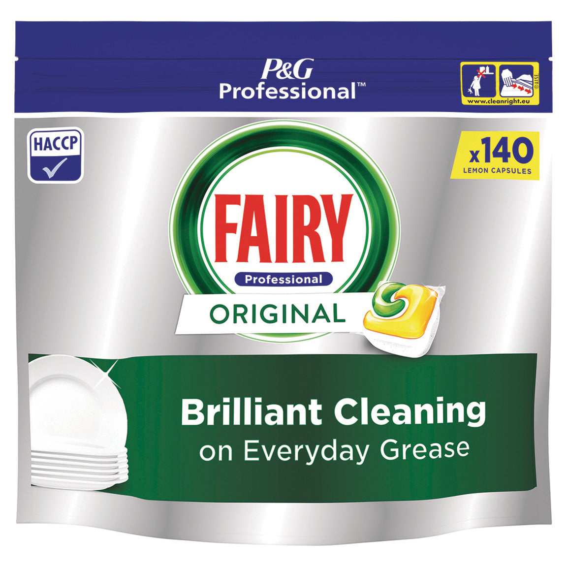 Fairy Lemon All In One Dishwasher Tab 140 Case of 2