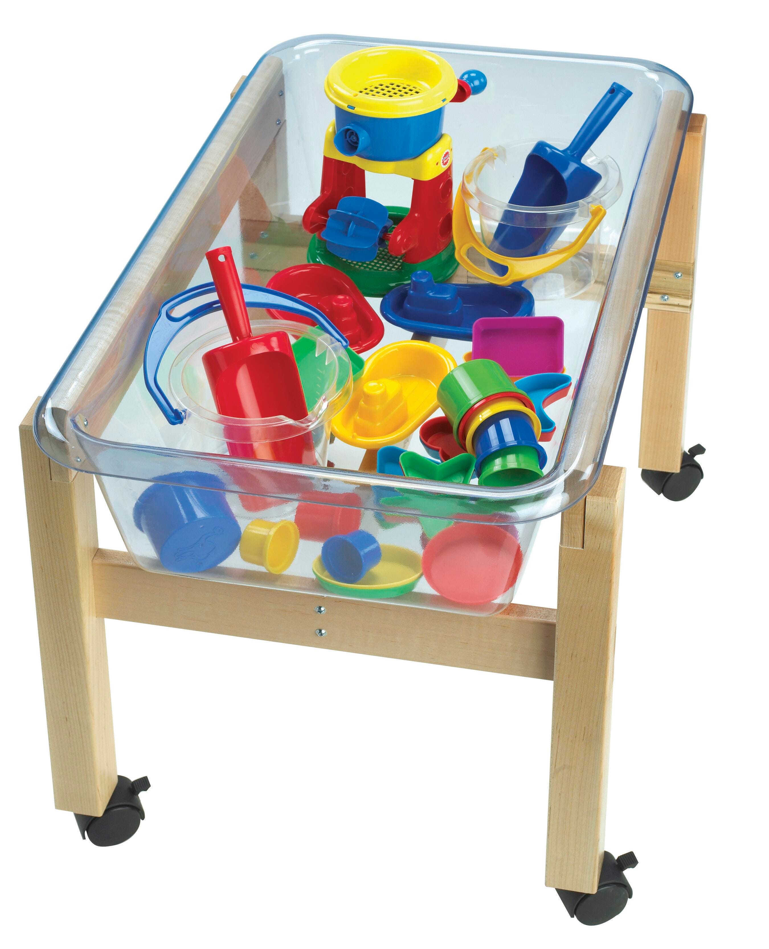 QS KIT SAND AND WATER MINI TUB WITH LOCKING CASTERS - COVER AND ACCESSORIES