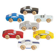 Classic Wooden Sport Cars Set of 7