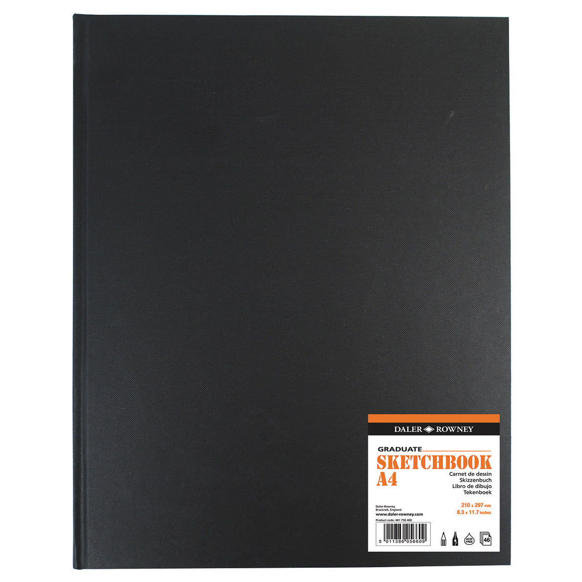 Sketch Book 130Gsm 92 Pages Black A4