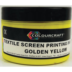Textile Screen Printing Ink 150ml Each - Golden Yellow