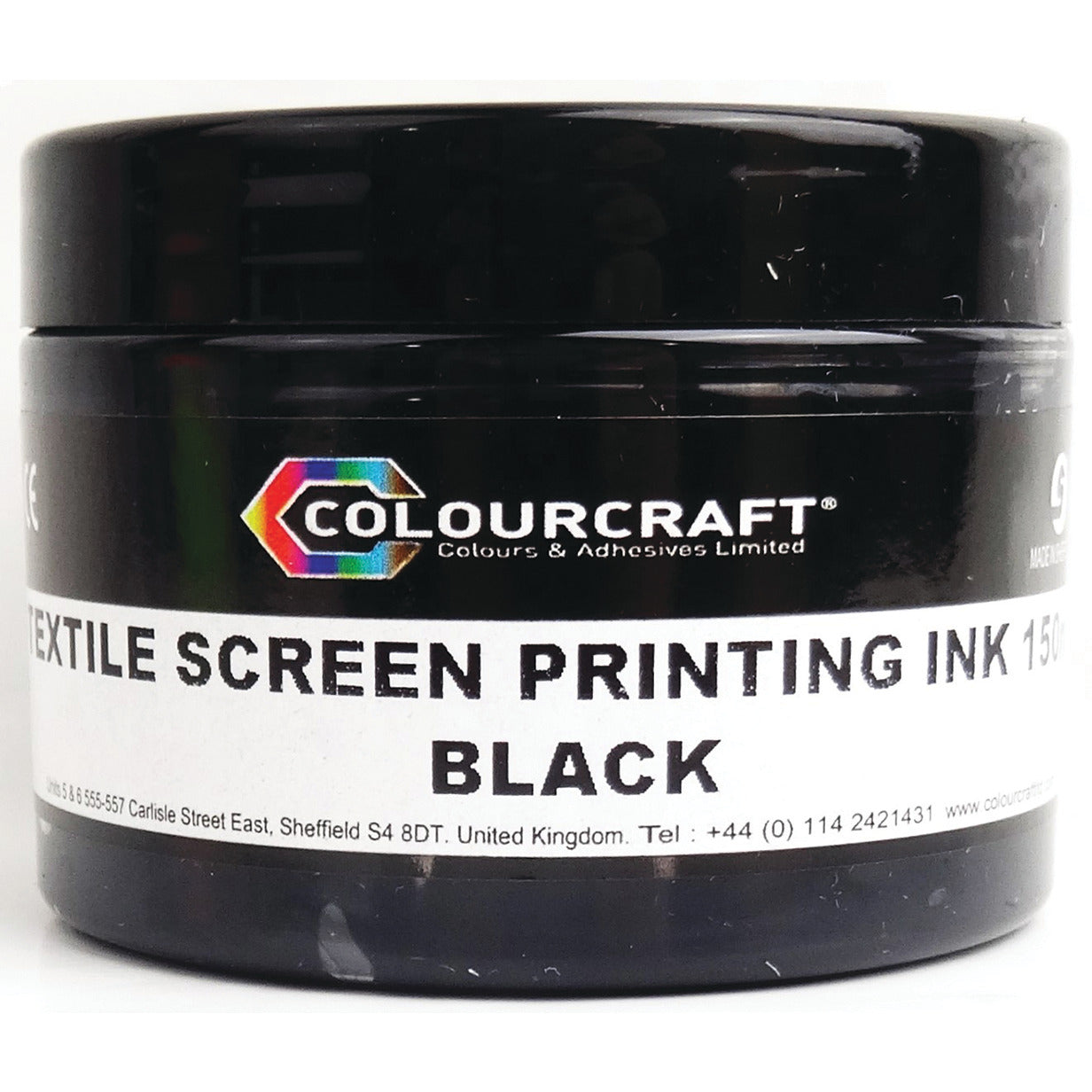 Textile Screen Printing Ink 150ml Each - Black