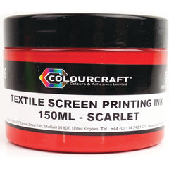 Textile Screen Printing Ink 150ml Each - Scarlet