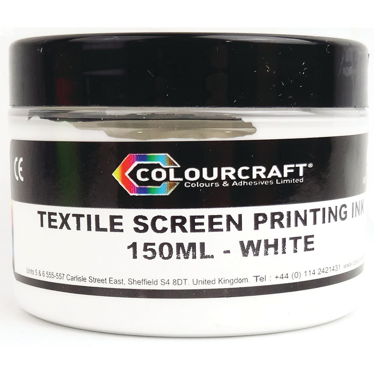 Textile Screen Printing Ink 150ml Each - White