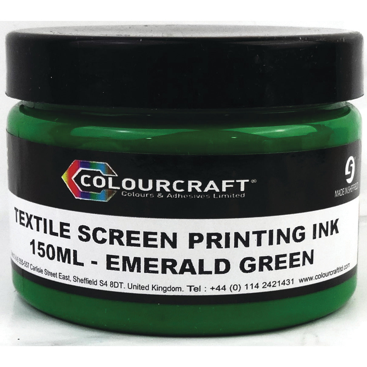 Textile Screen Printing Ink 150ml Each - Emerald Green