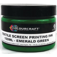 Textile Screen Printing Ink 150ml Each - Emerald Green