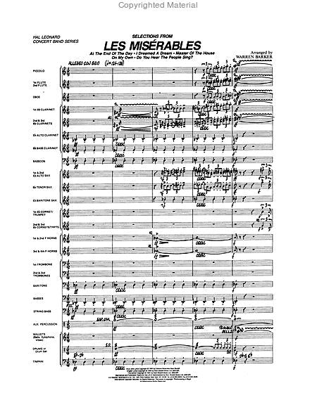 Selections from Les Miserables: HL Concert Band