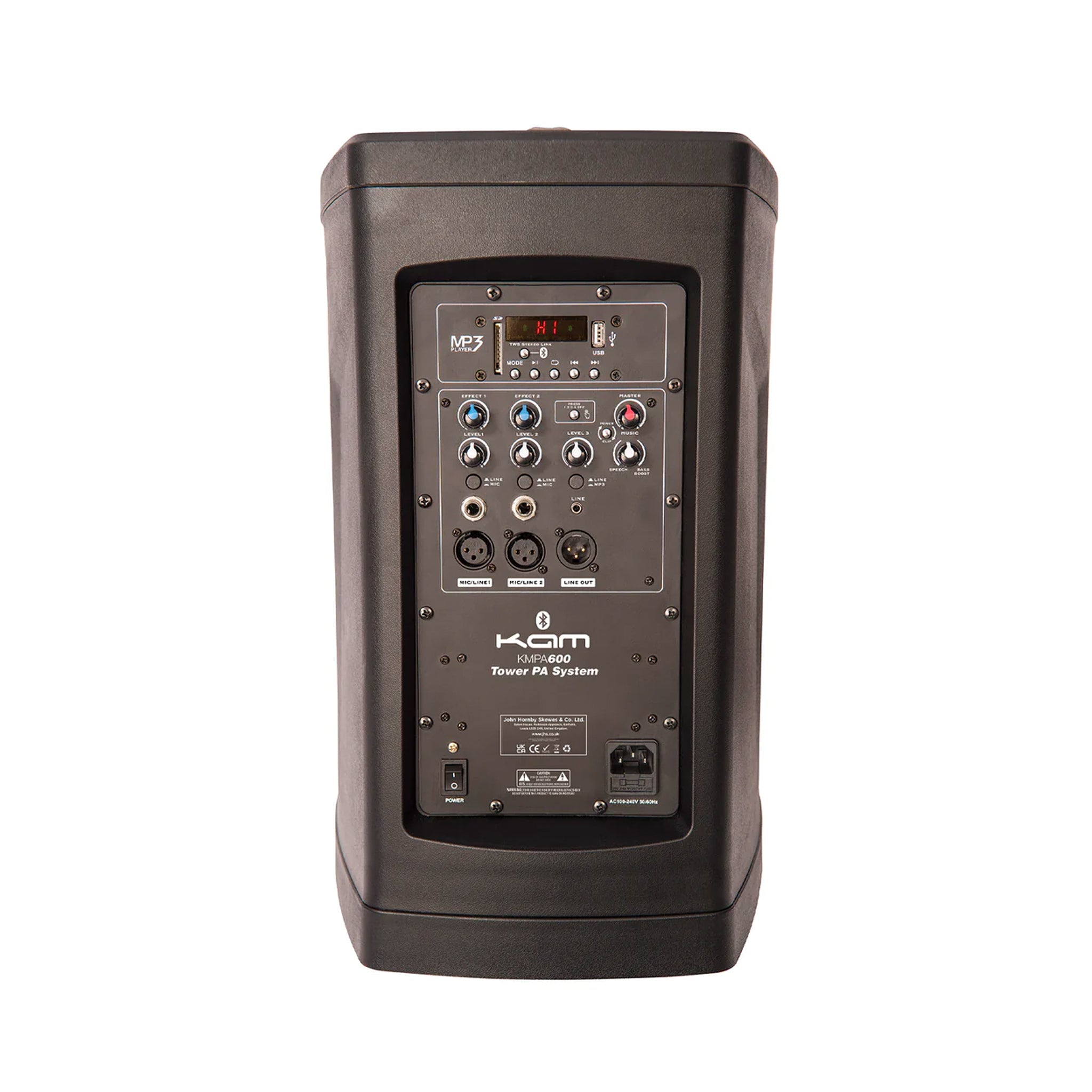 KAM Compact Tower PA system with lighting - 240W