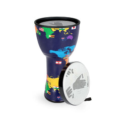Percussion Plus 10″ and 12″ nesting djembes set of 2 with bags – With Slap graphics