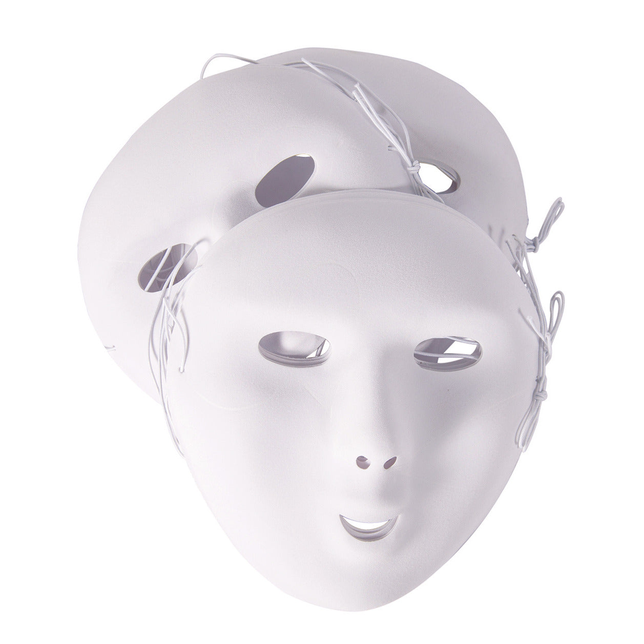 Masks Plastic Face White Pk. 10