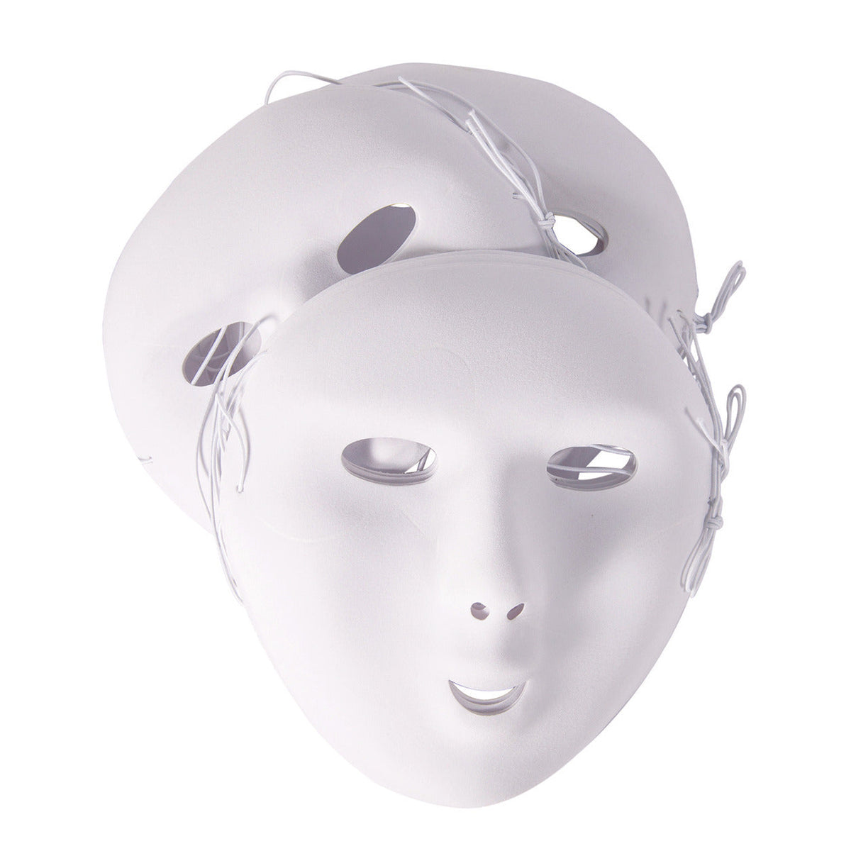 Masks Plastic Face White Pk. 10