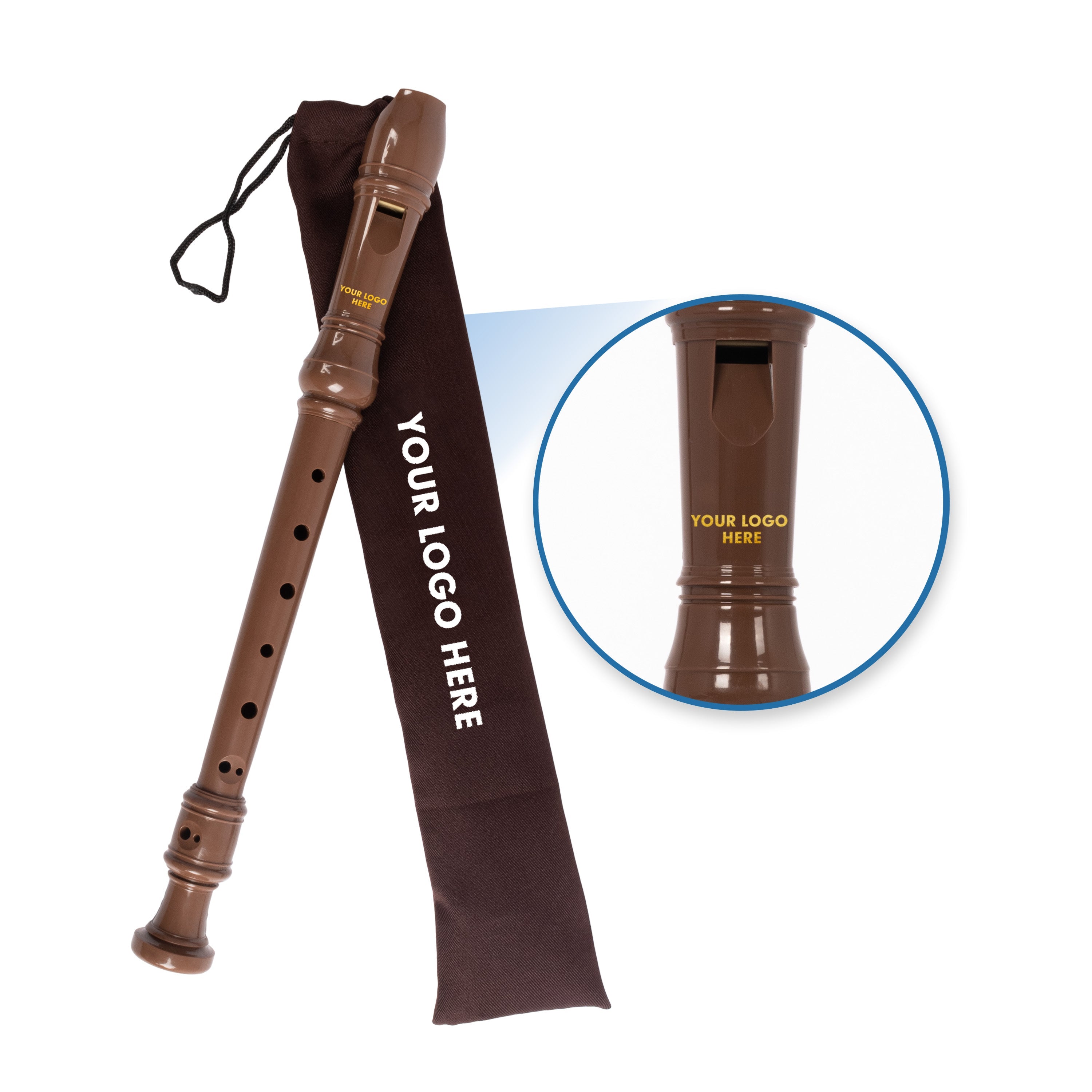 Recorder Workshop custom logo descant recorder - Brown