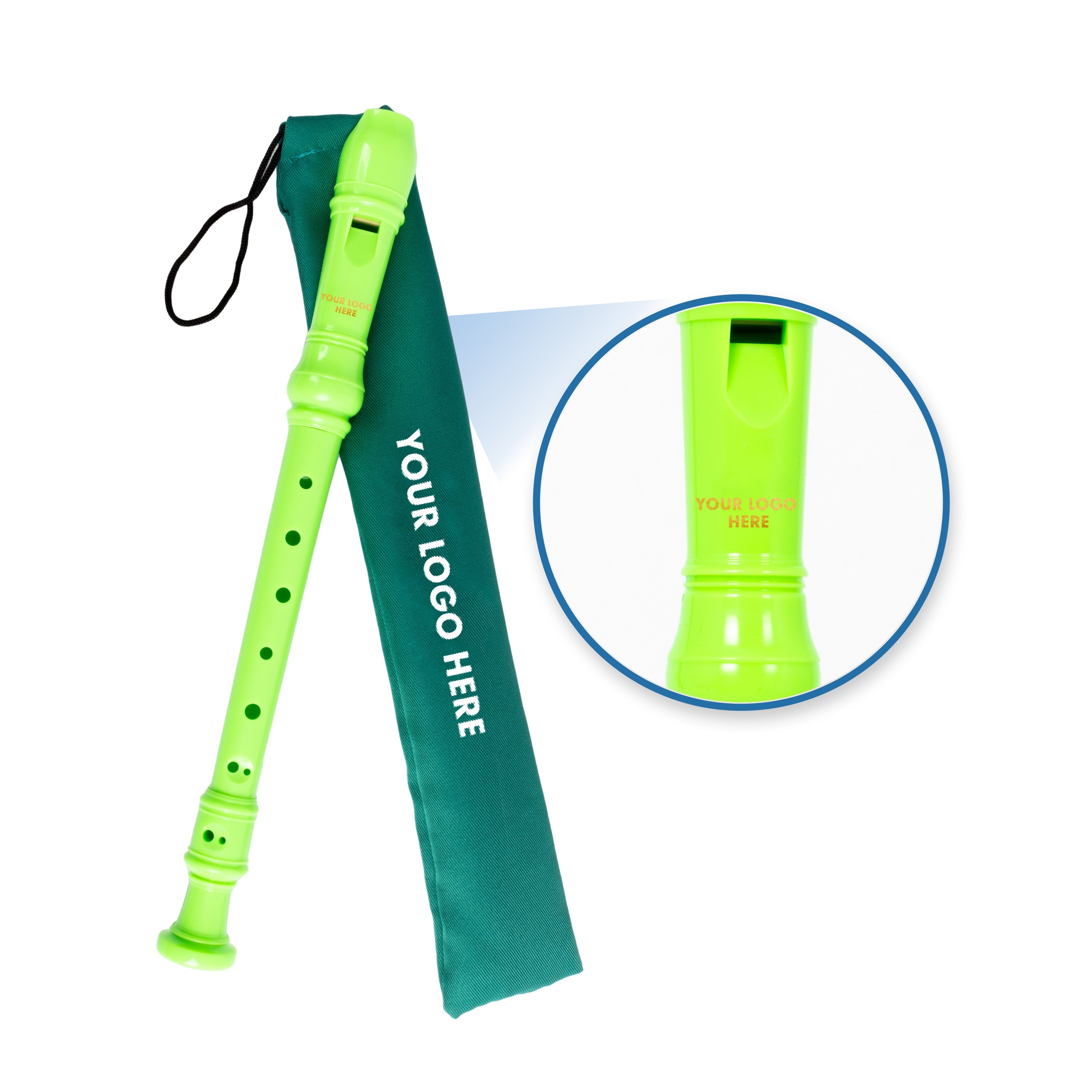 Recorder Workshop custom logo descant recorder - Green