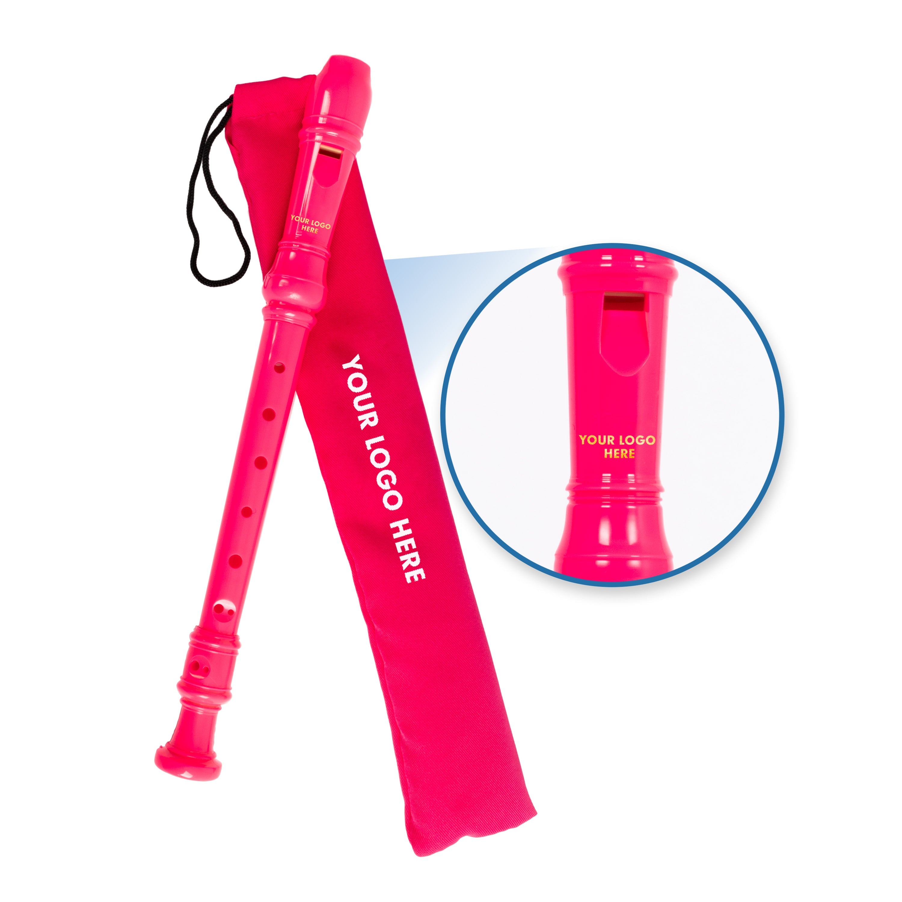 Recorder Workshop custom logo descant recorder - Pink