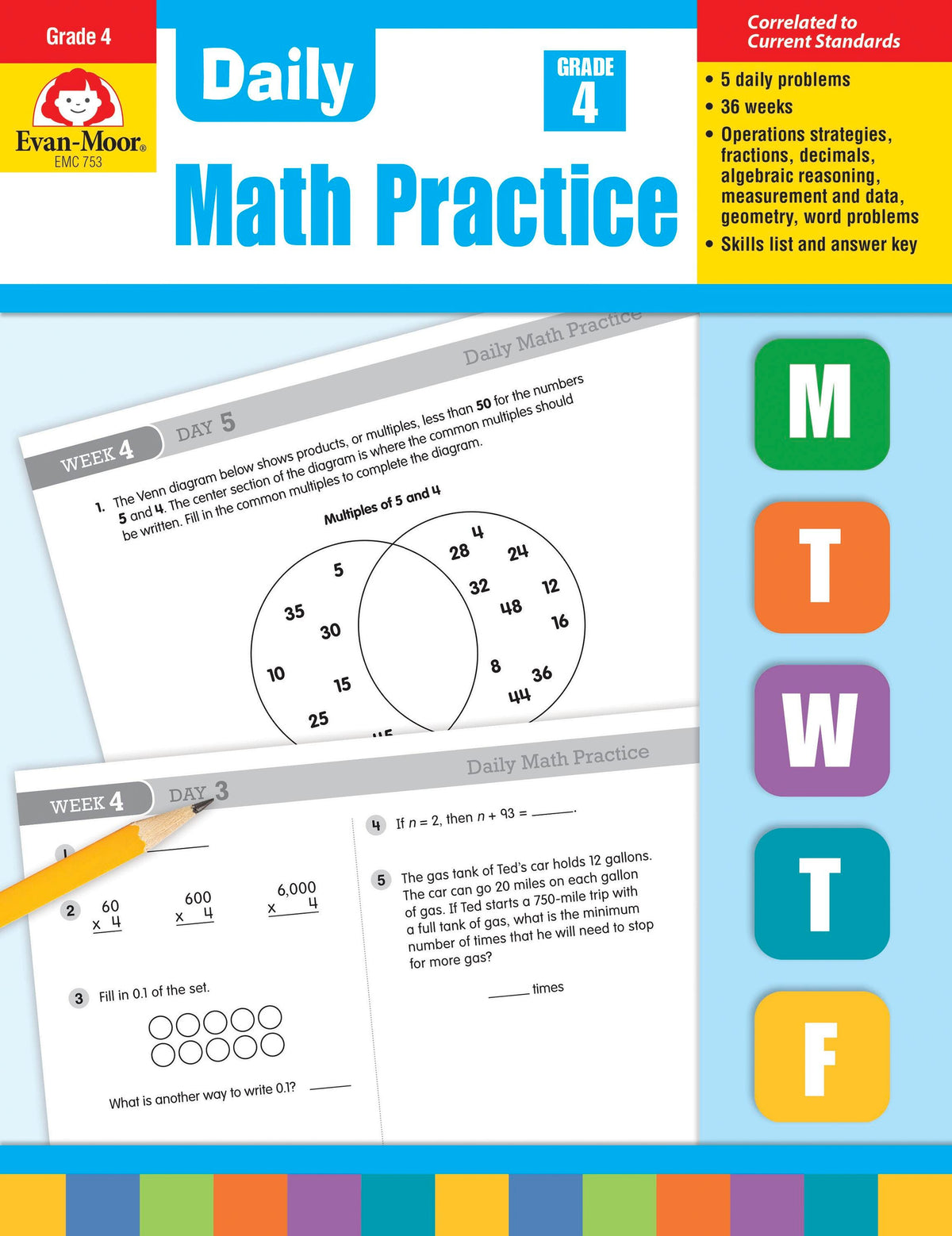 WORKBOOK - DAILY MATH PRACTICE GR 4