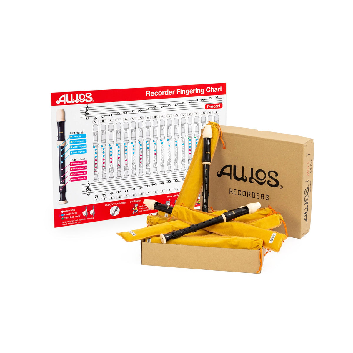 Aulos 205A Robin descant recorders - Pack of 20 recorders
