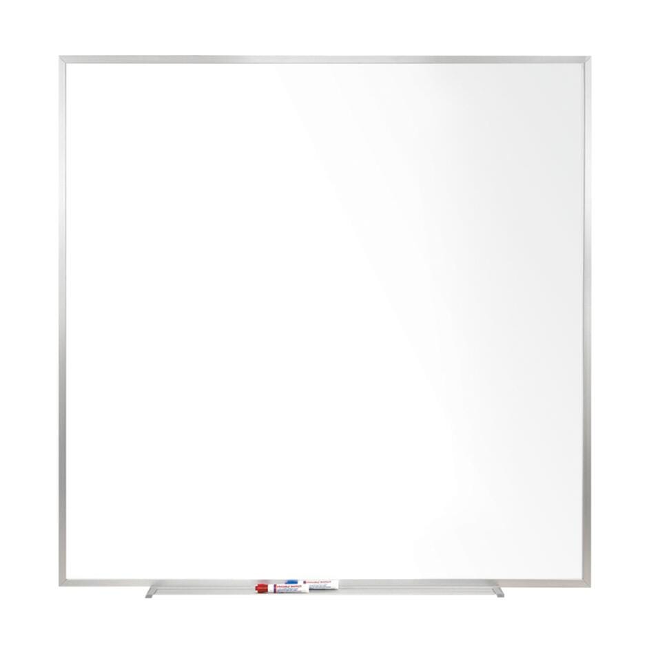 MARKERBOARD - GHENT - M1 PORCELAIN MAGNETIC WHITEBOARD - ALUMINUM FRAME - 4 H X 4 W FT