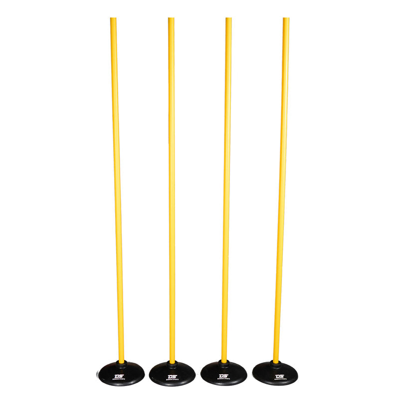 DS Rounders Base and Pole Set (Set of 4) Yellow