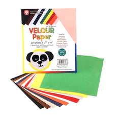 PAPER VELOUR 8.5X10 ASSORTED PACK OF 20