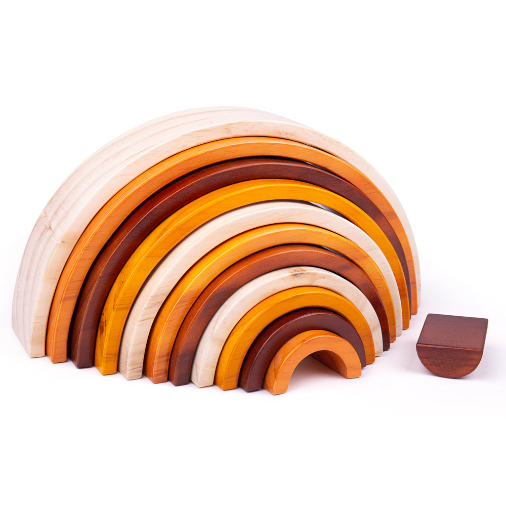 Natural Wooden Stacking Rainbow - Large