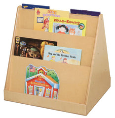 STORAGE TOT-SIZE HEALTHY KIDS 2-SIDED BOOK DISPLAY W/3 SHELVES EA SIDE 24HX24WX24D