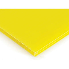 Plastic Corrugated 4mm Sheet - 1220 x 610mm - Pack of 10 - Yellow