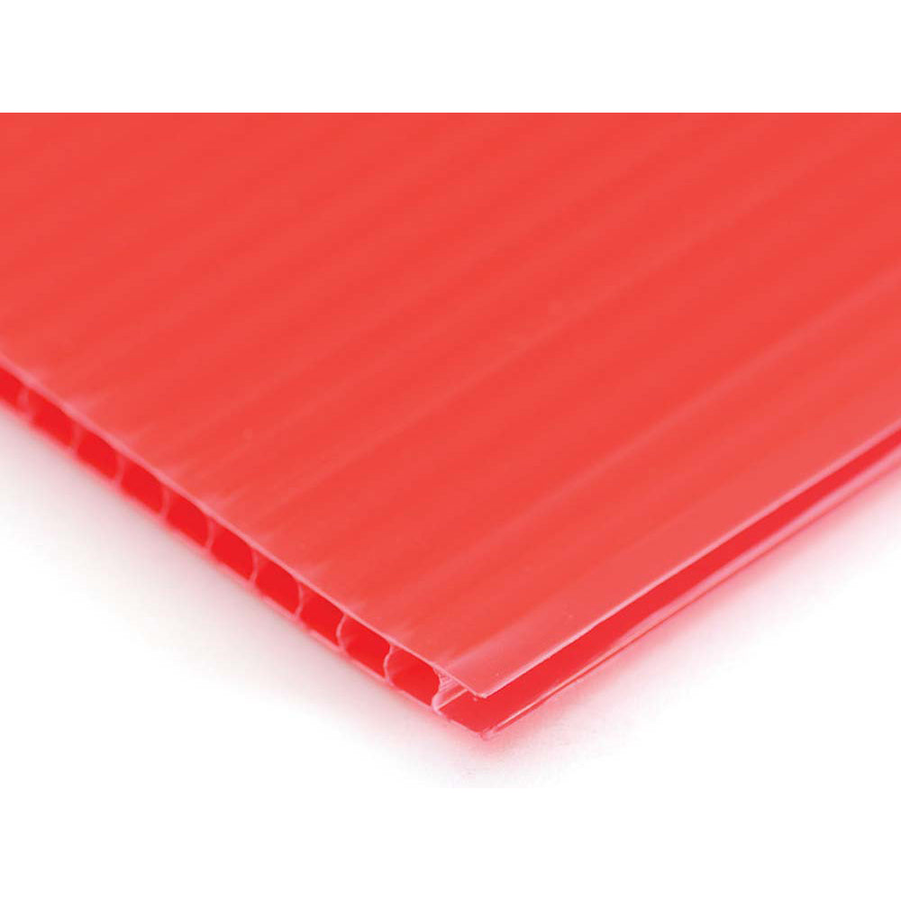Polypropylene Corrugated 4mm Sheets - Pack of 5 - Assorted Colours