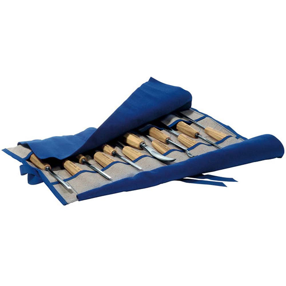 Pfeil Carving Chisel Set in Canvas Roll - 12 Piece Set