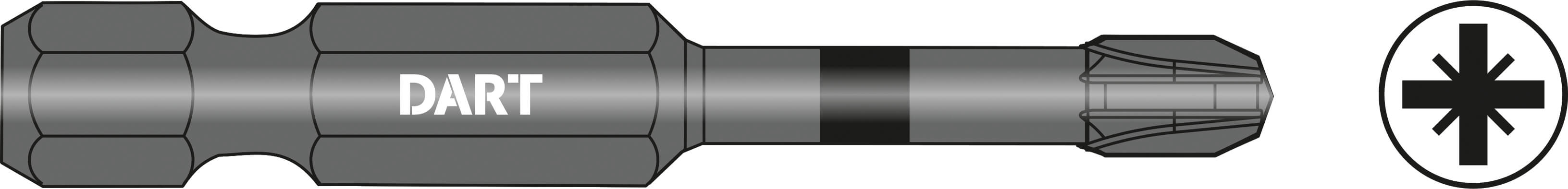 Impact Driver Bit PZ2 x 50mm - Pack of 10