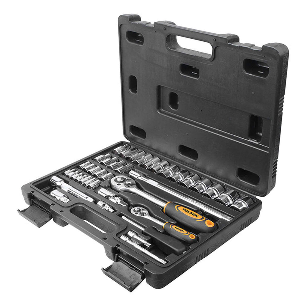 Industrial Socket Set - 1/4\" & 1/2\" Drive - 39 Piece Set