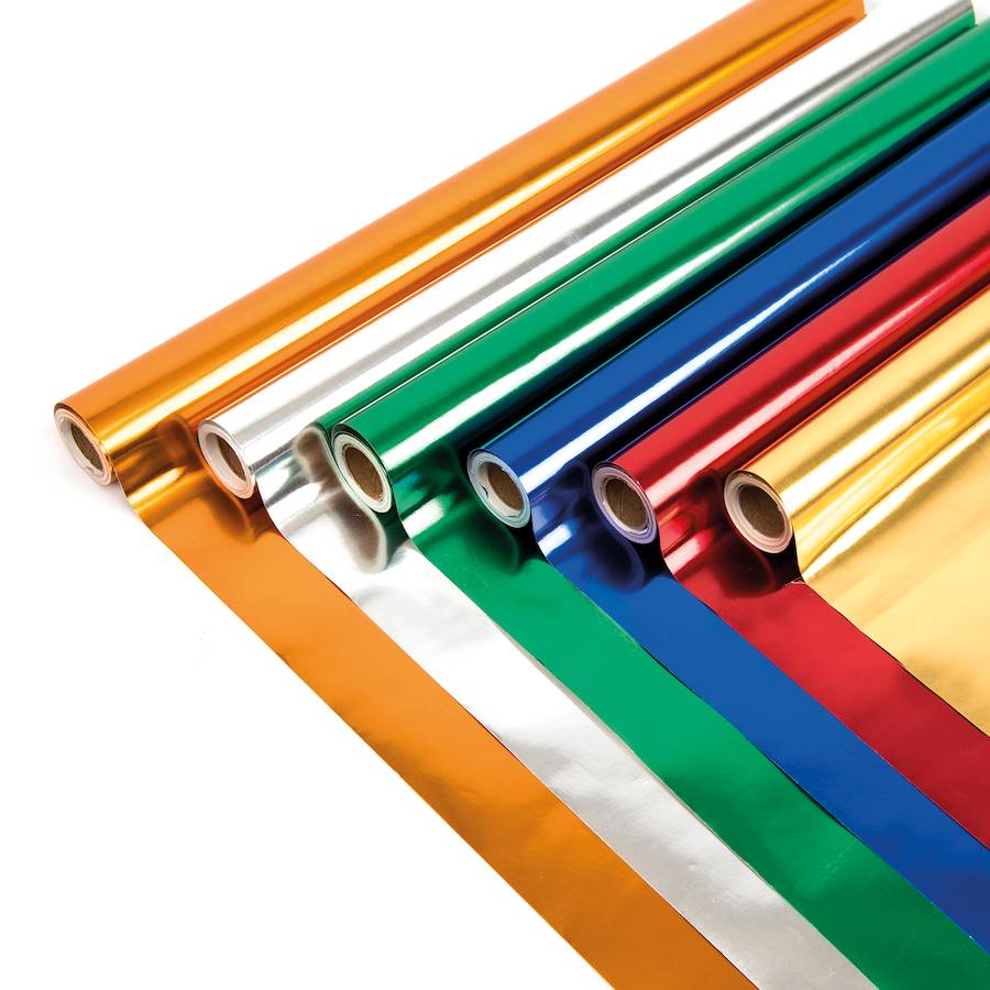 SCO DISPLAY PAPER ROLLS STOCKROOM ASSORTMENT 1218MMX15M METALLIC COLLECTION 4PCS - get 1/2 display roll for free -Min Qty 1