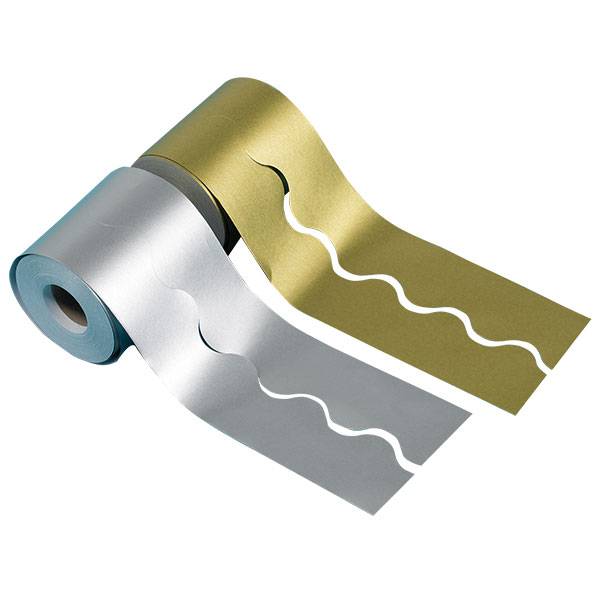 SCO DECORATIVE BORDER ROLL SELF ADHESIVE 57MMX15M MATT GOLD -Min Qty 1