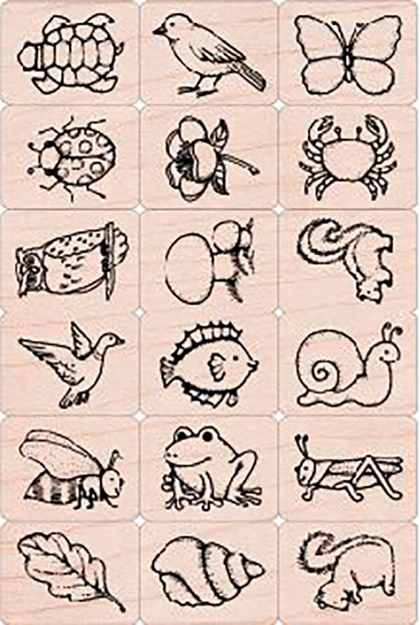 STAMPS INK N STAMP NATURE SET OF 20