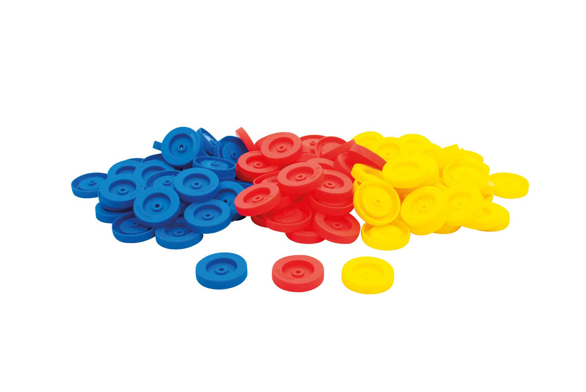 Multi-coloured Plastic Wheels 40mm - Pack of 100