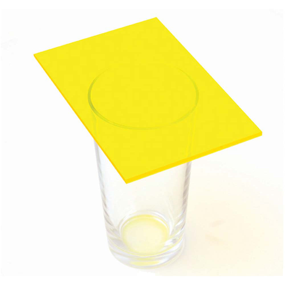 Fluorescent Cast Acrylic 3mm Sheet - Neon Yellow 1000 x 500mm