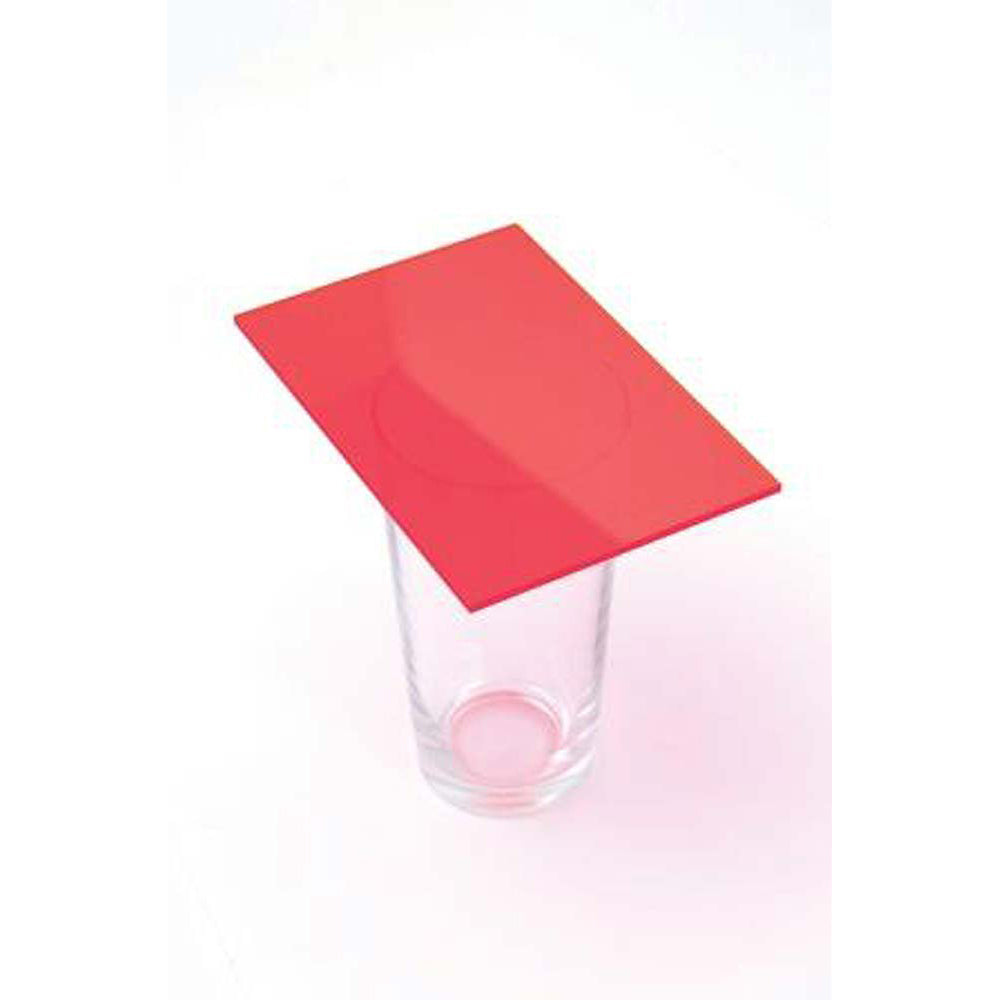 Fluorescent Cast Acrylic 3mm Sheet - Neon Red 600 x 400mm