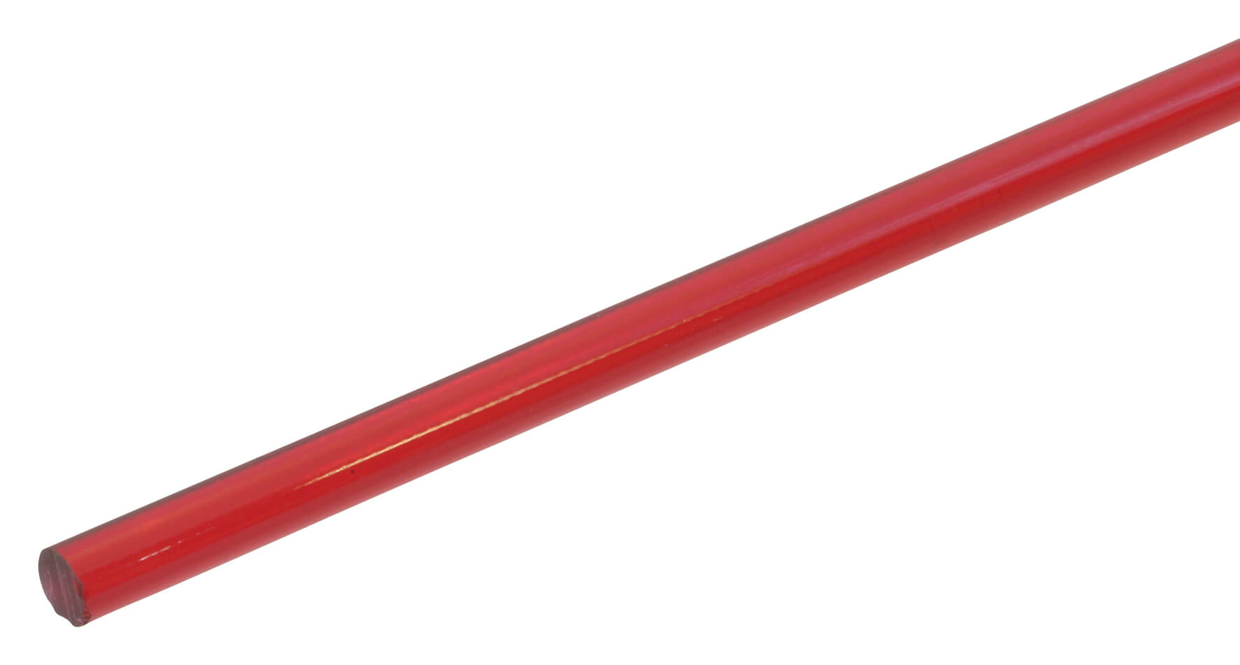 Transparent Acrylic Rod 4.8mm x 610mm - Red